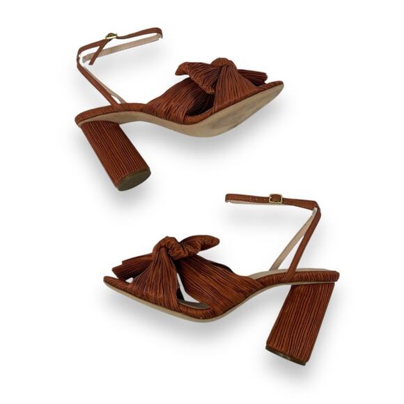 Loeffler Randall Camellia Knotted Sandal Terracotta Orange Bronze 6.5 Women’s - Picture 8 of 12